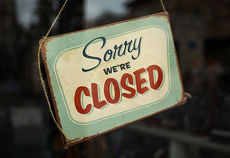 Schild-Closed